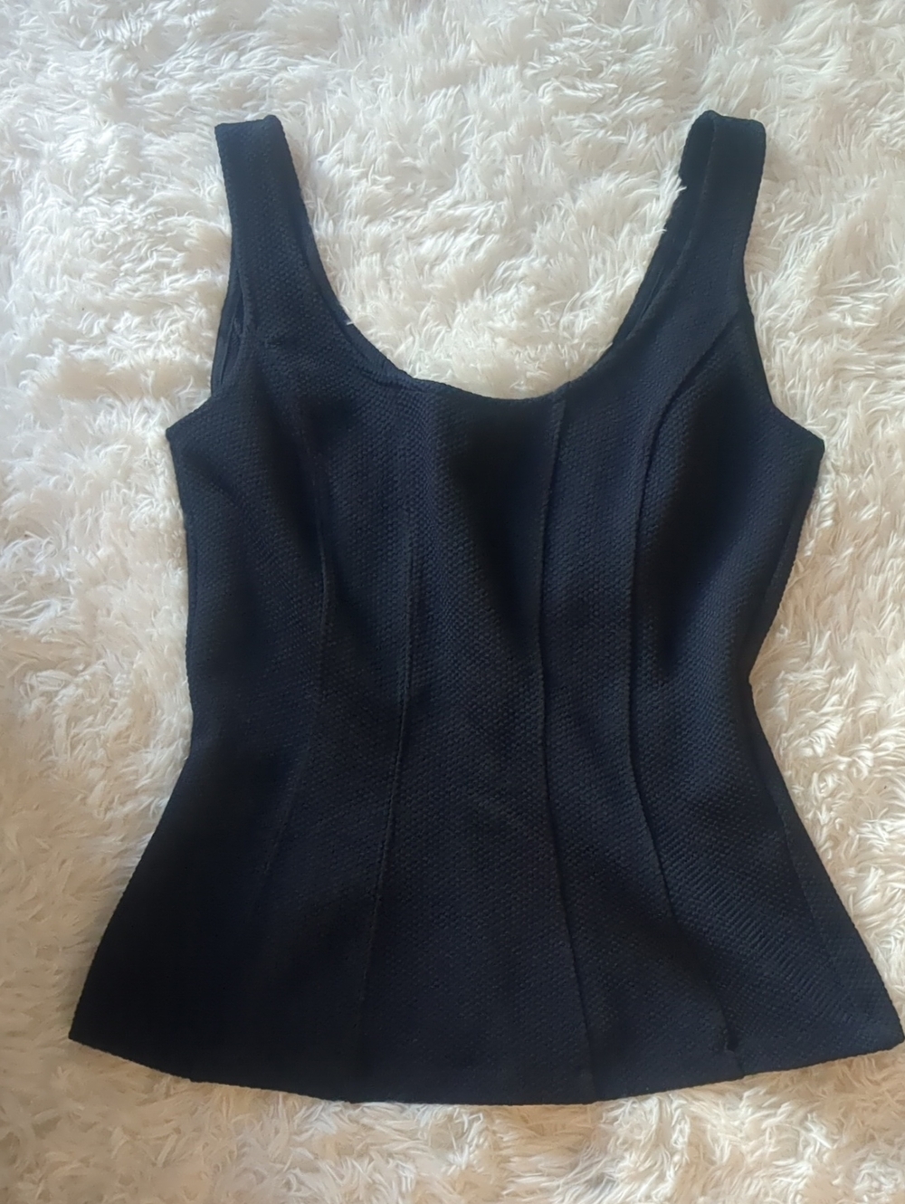 Banana Republic Black Scoop Neck Structured Tank